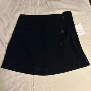 NWT Black Button-Front Mini Skirt
